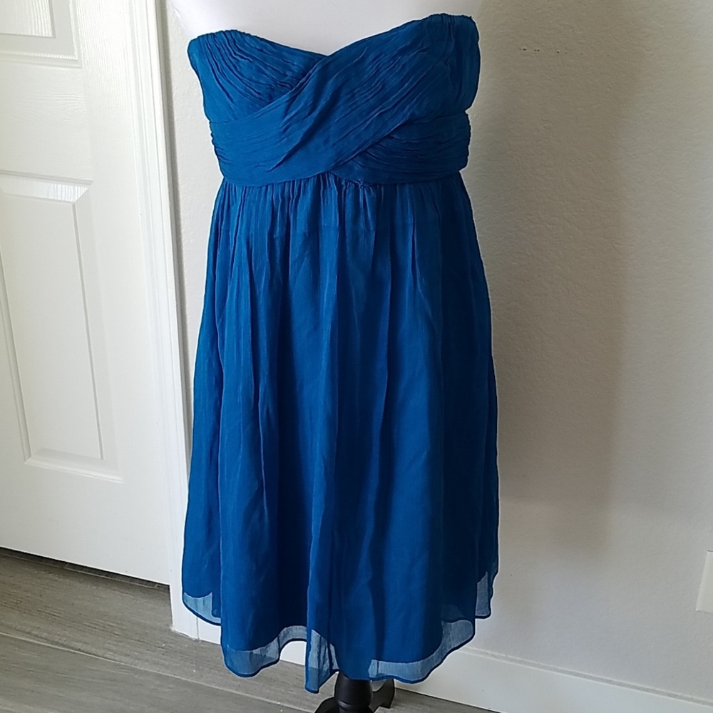 Strapless Silk Dress